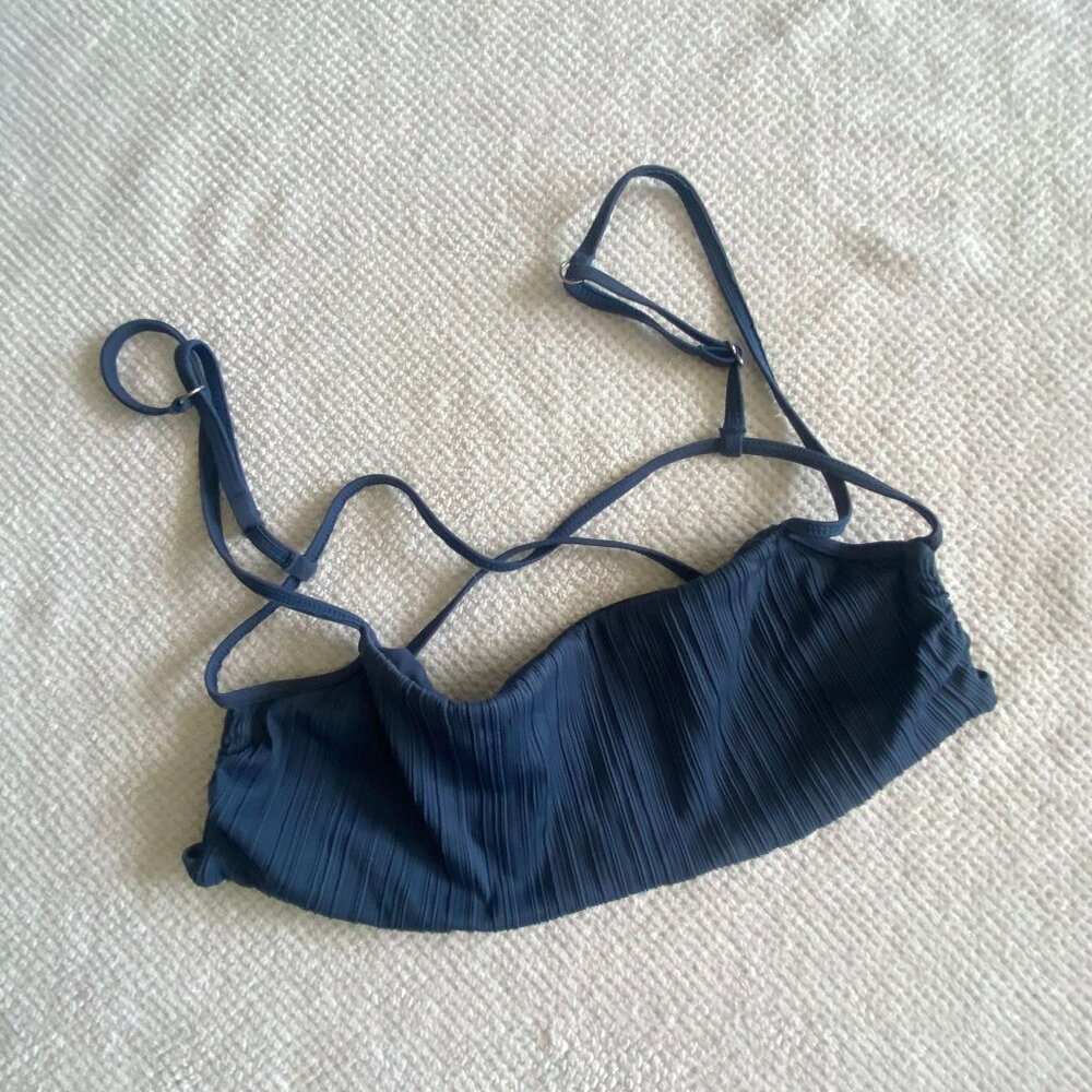 Navy Ribbed Two-Piece Swimsuit ππ - Picture 5 of 7